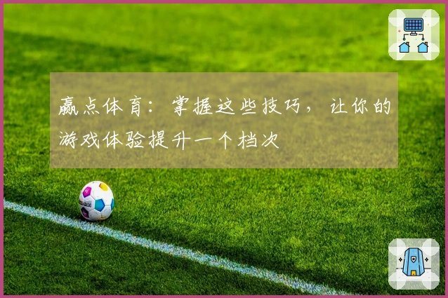 赢点体育：掌握这些技巧，让你的游戏体验提升一个档次